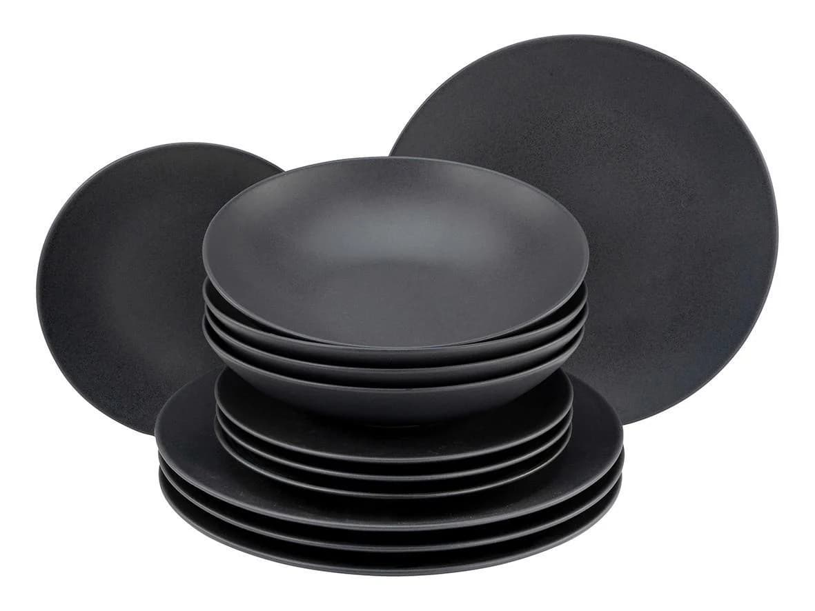 Creatable Tafelservice Soft Touch Black Keramik 12-teilig