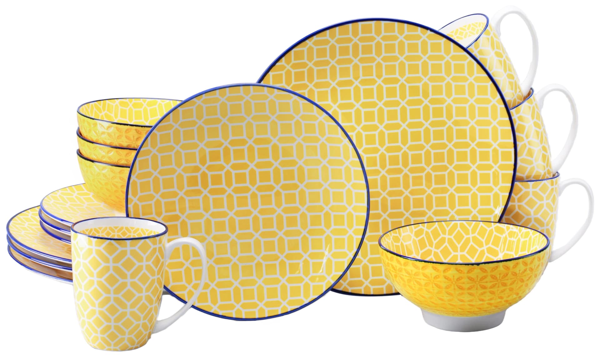 Creatable Mediterranes Geschirrset Curry 16-tlg. Steinzeug