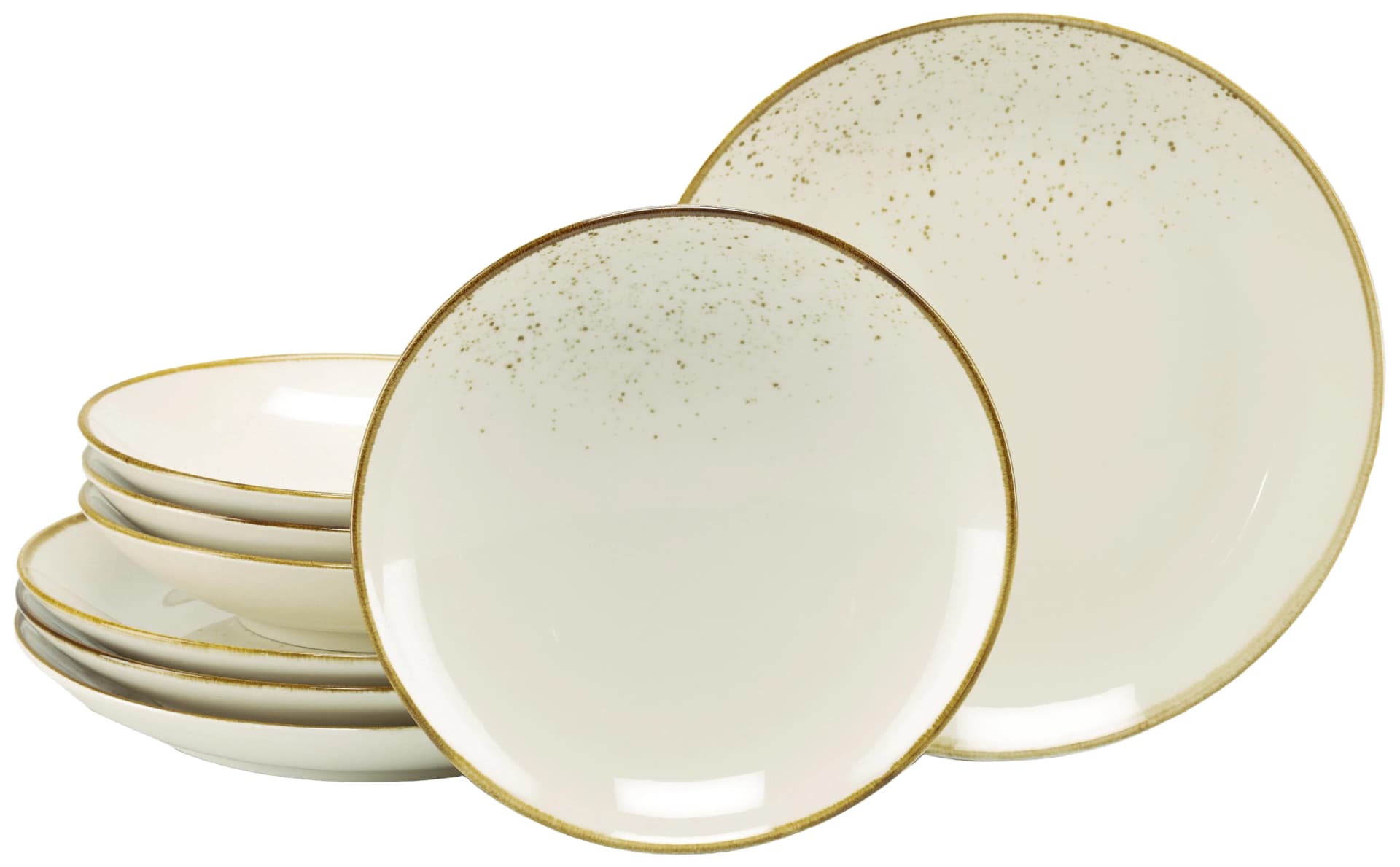 CREATABLE Tafelservice Nature Collection 8-tlg. Beige Steinzeug