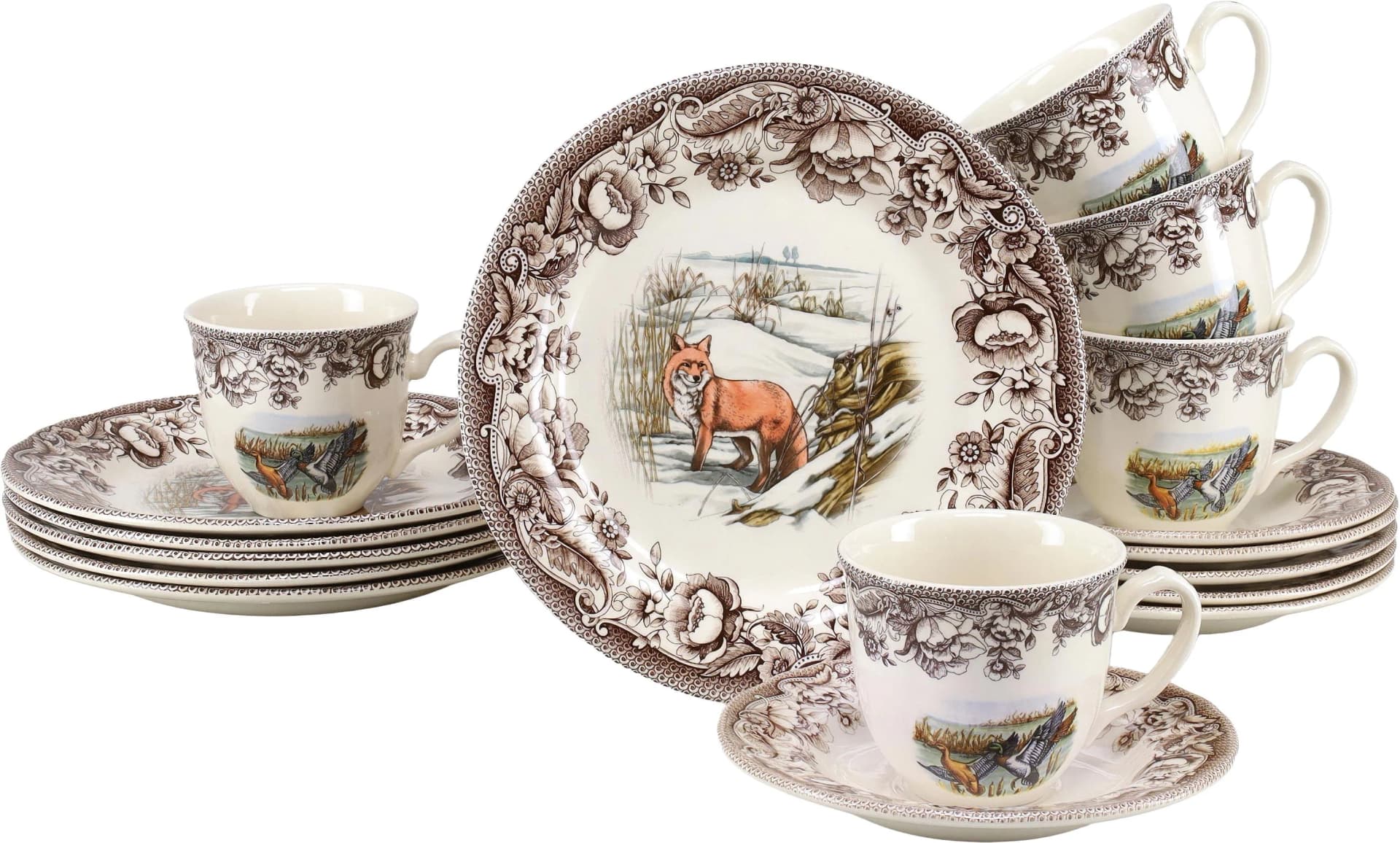 CREATABLE Kaffeeservice Haydon Grove Bunt 18-tlg. Steingut Landhausstil