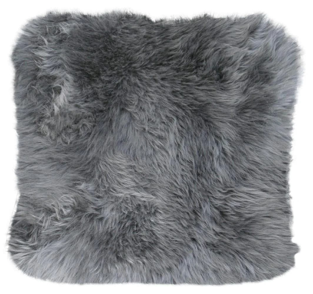 Heitmann Felle Lammfell-Kissen Grau 40x40 cm Premium