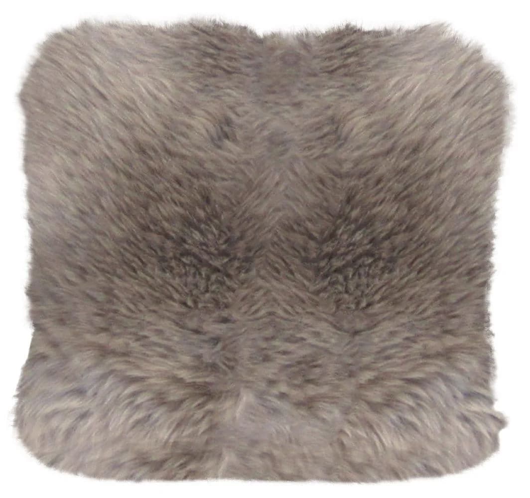 Heitmann Felle Lammfell-Kissen Taupe 40x40 cm Premium