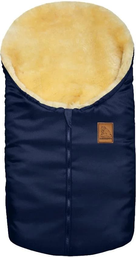 Fußsack HEITMANN FELLE Eisbärchen Lammfell marine