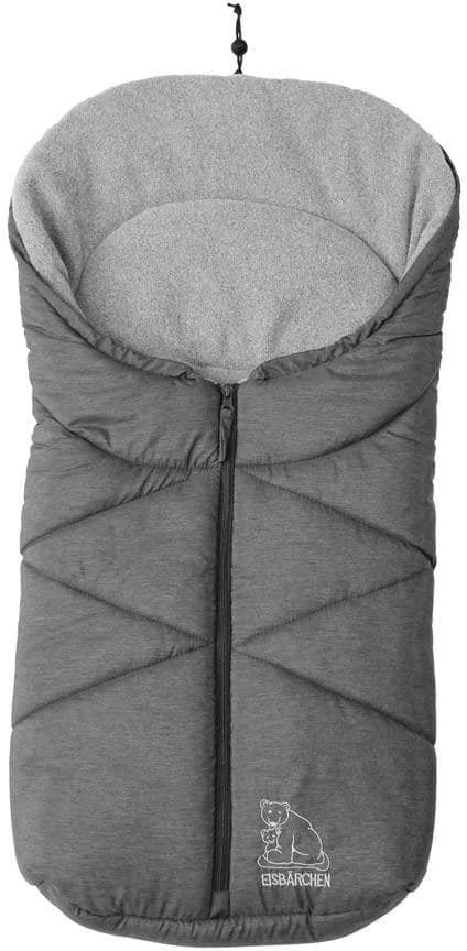 Heitmann Felle Fußsack Eisbärchen Grau Fleece Winterfußsack Kinder