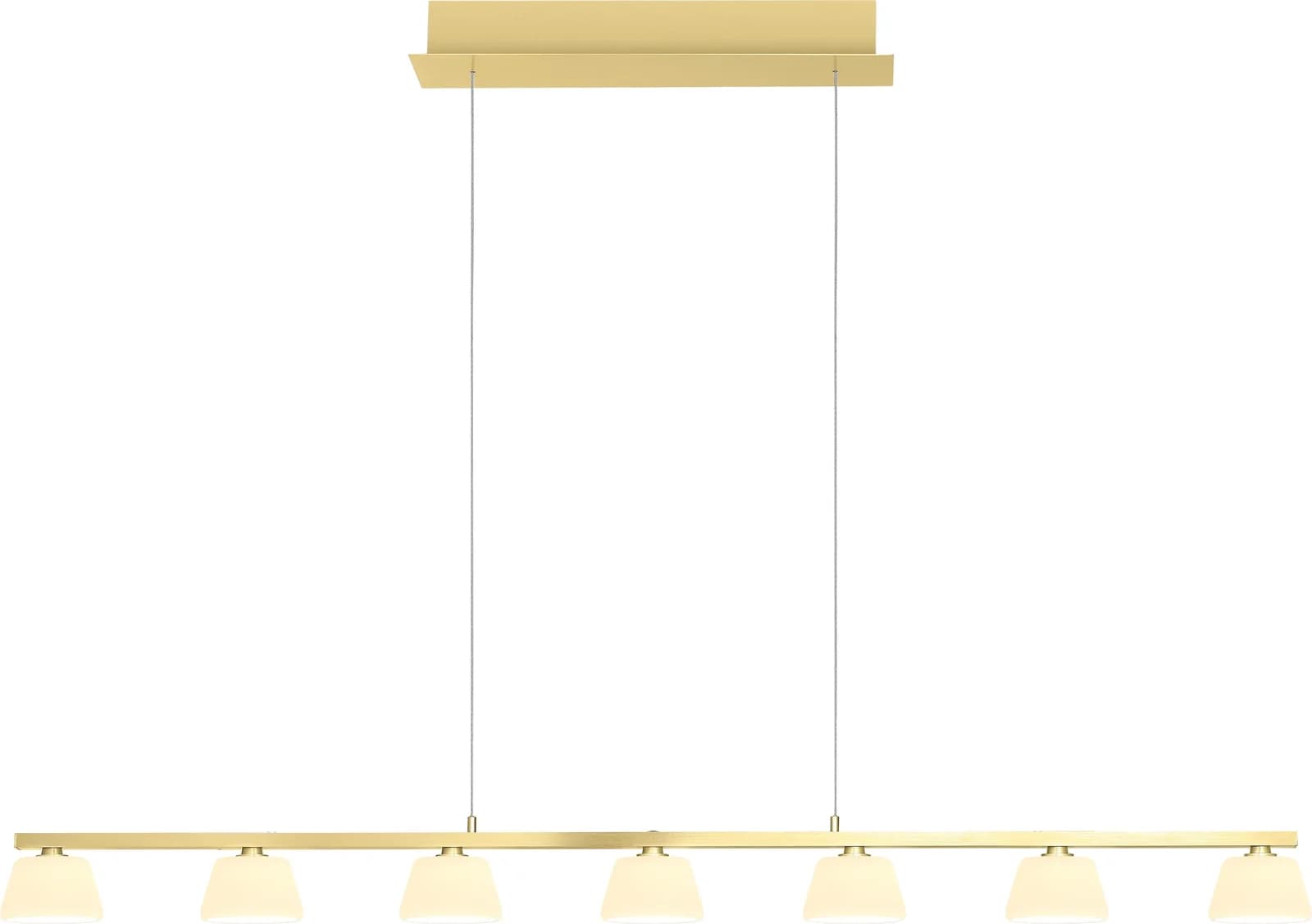LED Pendelleuchte JANE Champagner 7-flammig Dimmbar