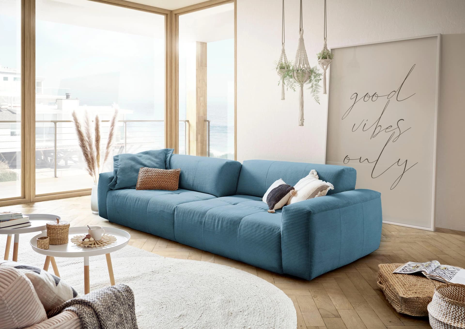 CANDY Big-Sofa 3C Yoshy Mega Sofa mit Komfortfunktionen in Petrol