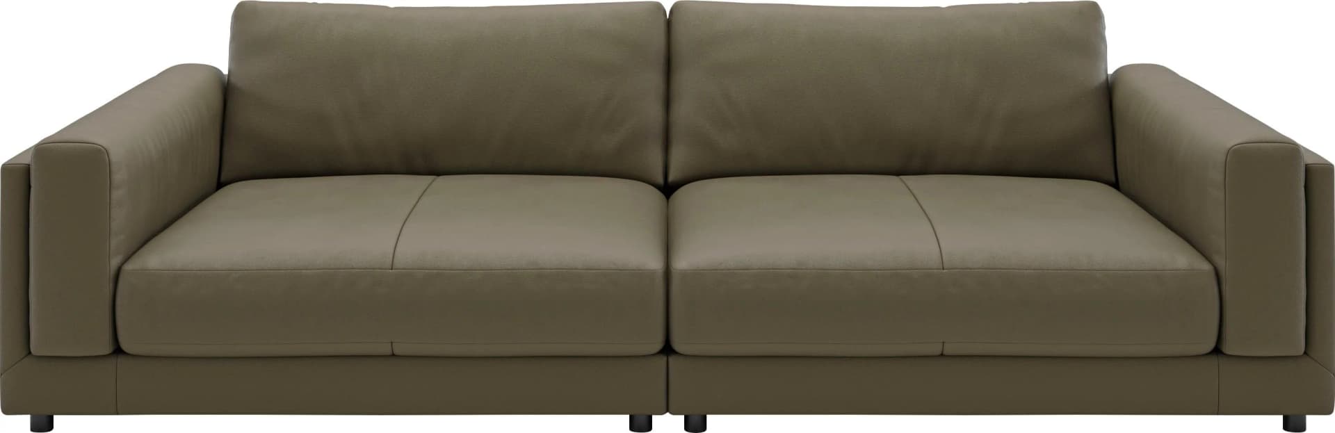 Big-Sofa 3C CANDY Karalis 100% Leder Oliv Extra Große Sitztiefe