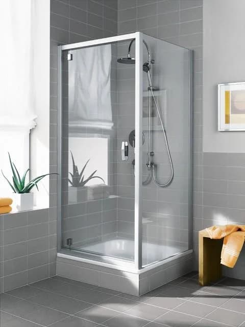 Kermi Ibiza 2000 Seitenwand 0700x1850 Silber Mattglanz ESG Klar