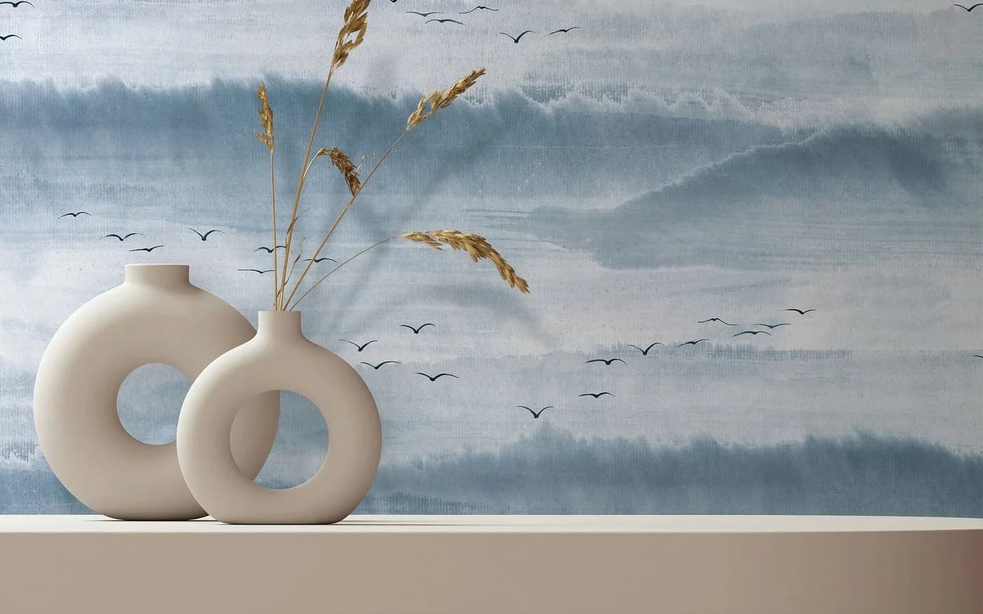 MARBURG Vliestapete Naturally Yours Blau Modernes Vogel-Motiv