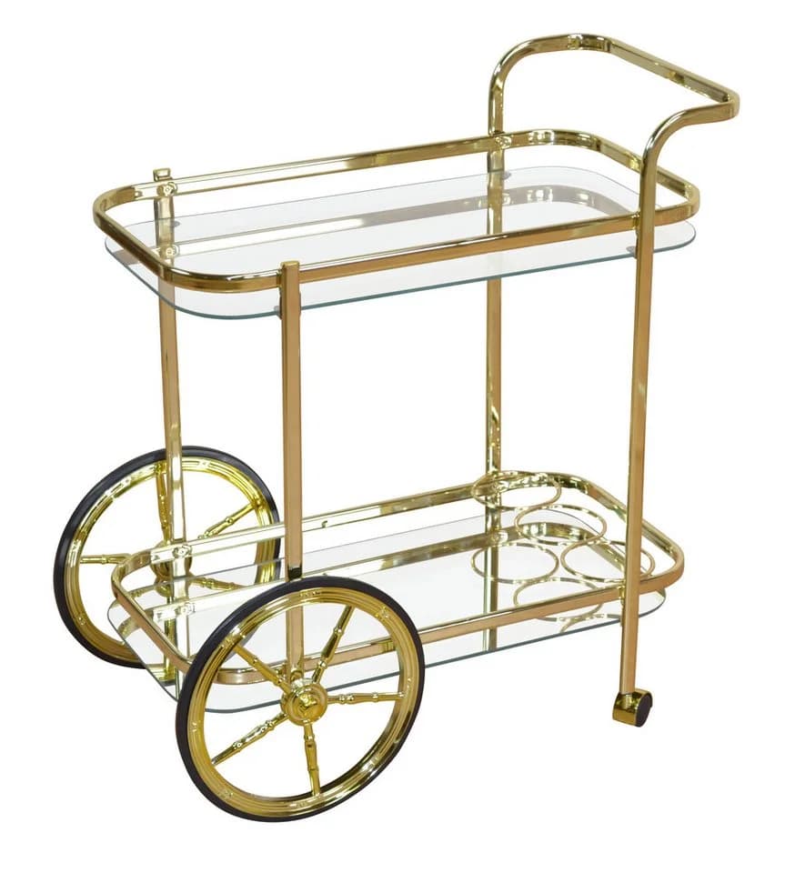 moebel-direkt-online Servierwagen Paula Messingfarben