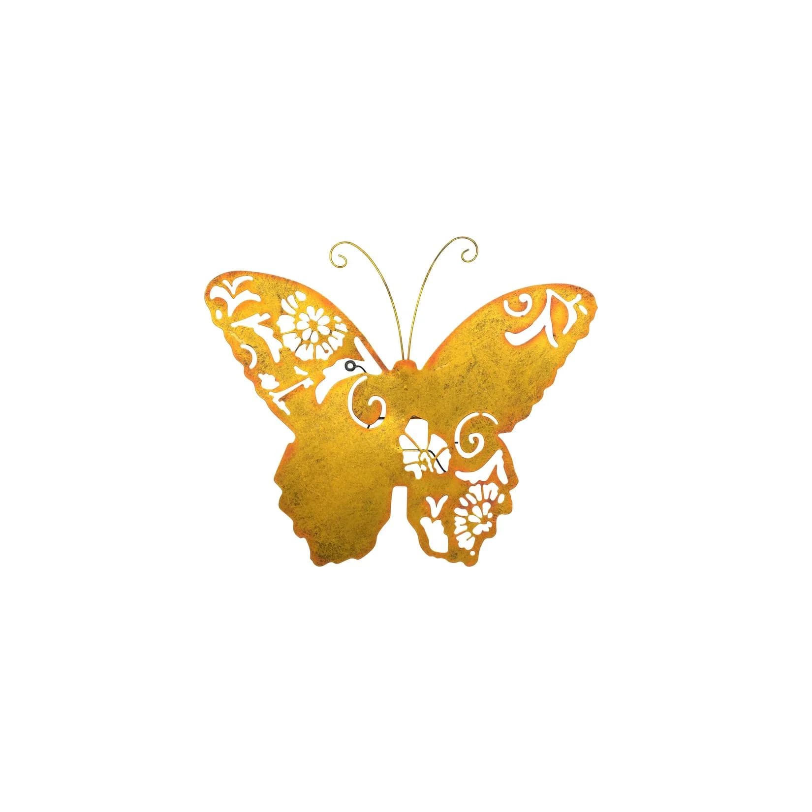 PAJOMA Wanddekoobjekt Schmetterling Gold Metall