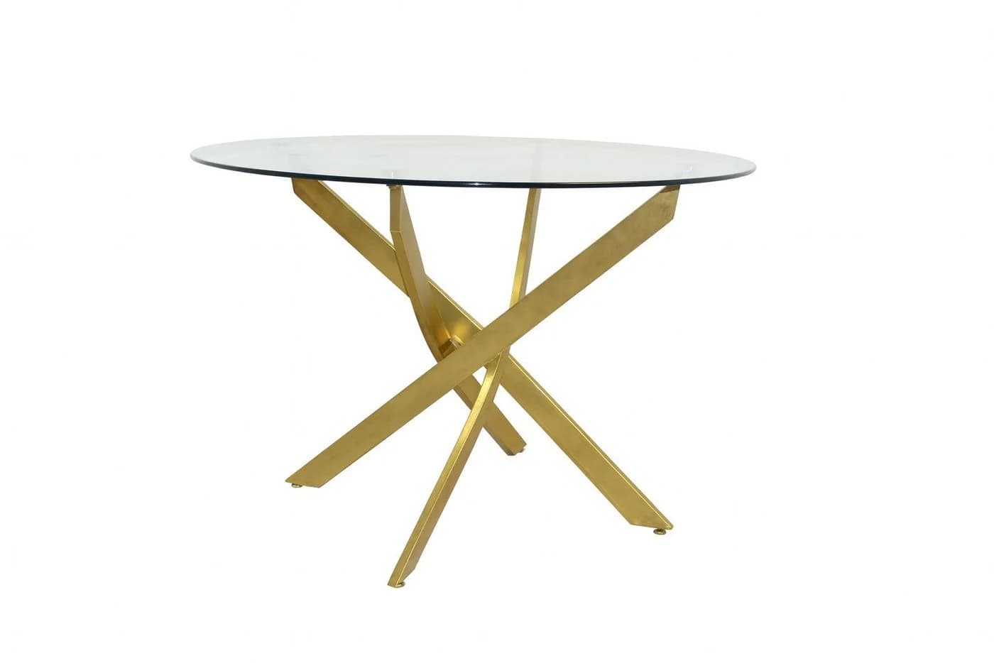 moebel-direkt-online Esstisch Durchmesser 110 cm Hochwertiger Glastisch mit modernen Metallgestell