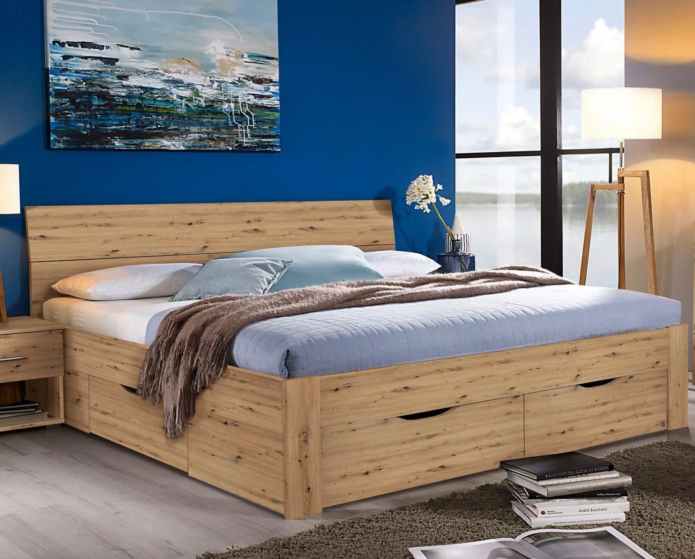 Rauch FLEXX Bett mit Stauraum Eiche Artisan 180x200 cm