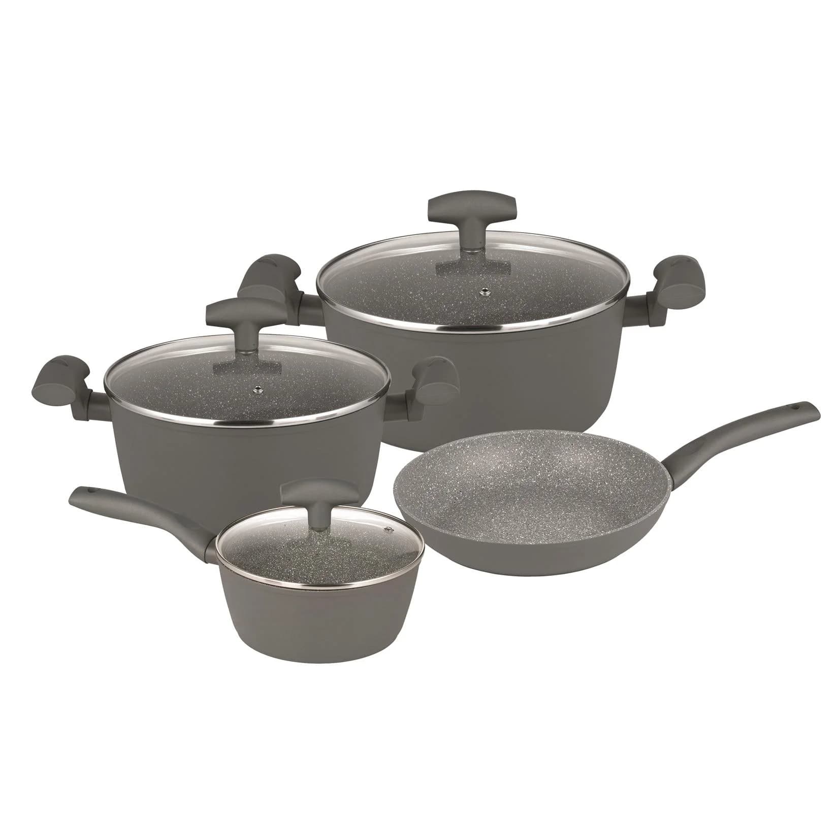 Michelino Nora 7-teiliges Kochtopf-Set mit Glasdeckeln