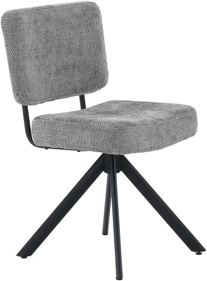 Jockenhöfer Gruppe Drehstuhl Gloria Set 4 St. Grau Chenille