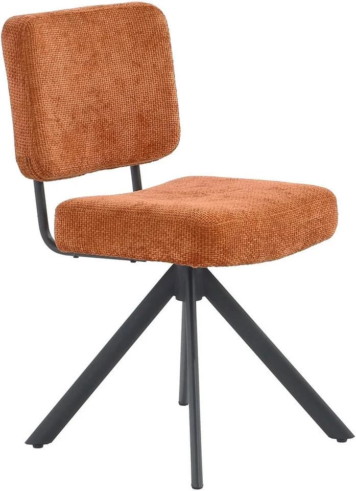 Jockenhöfer Gruppe Drehstuhl Gloria 4er Set Orange Chenille