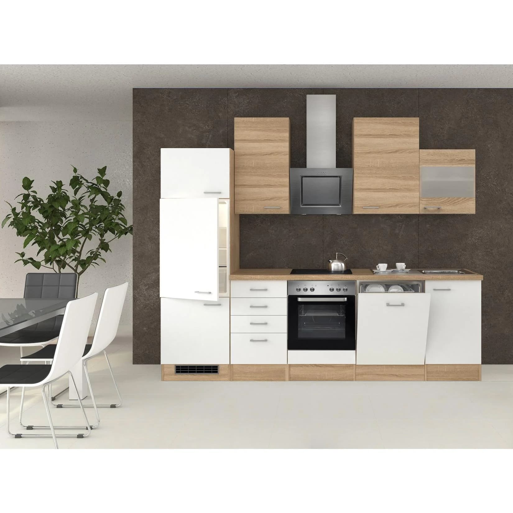 Flex-Well Küchenzeile Samoa 280 cm mit Arbeitsplatte