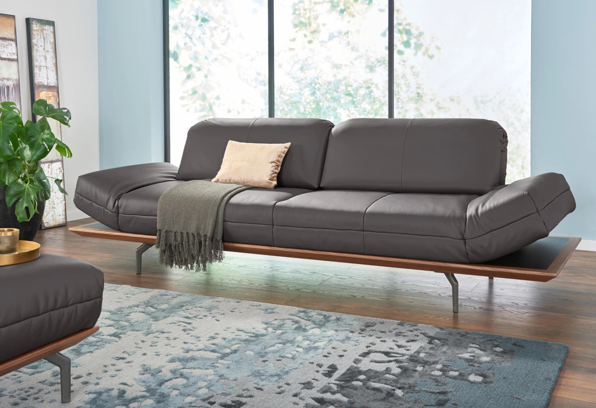 Creation BY ROLF BENZ 3-Sitzer CR.420 Designsofa Loungesofa Braun Leder
