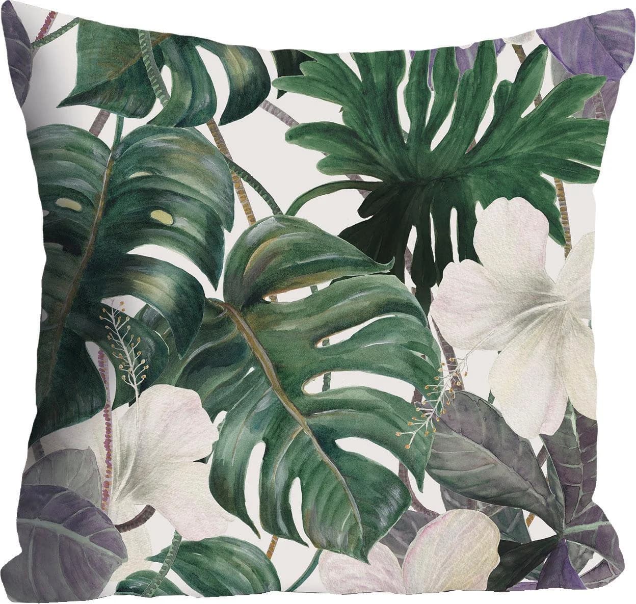QUEENCE Dekokissenhülle Zweige & Blüten Bunt 40x40 cm Polyester