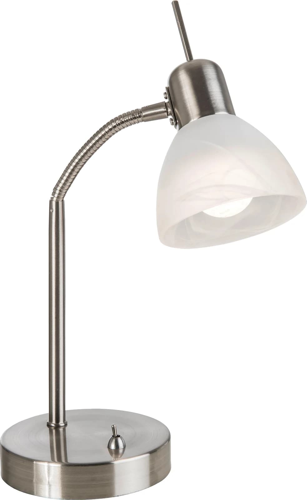 NOWA Tischleuchte DAYTONA Nickel matt Glas