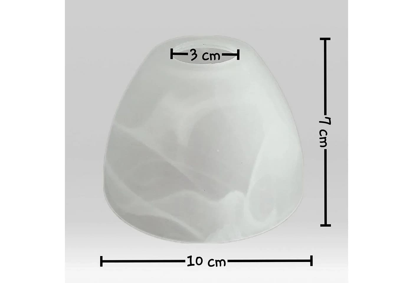 Lampenschirm Glas E14 Weiß Ersatzschirm Daytona