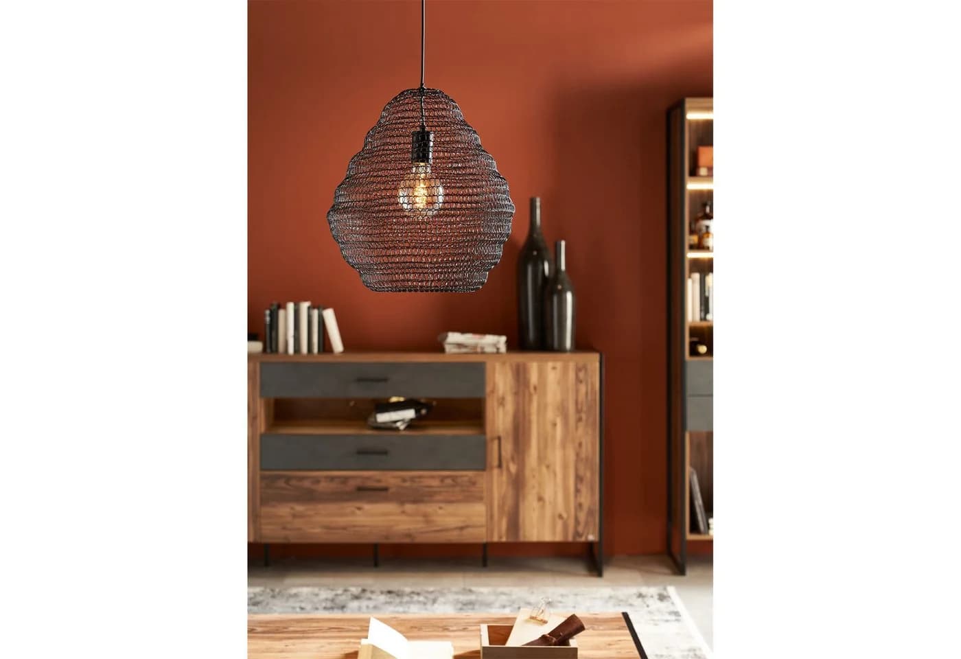 NOWA Pendelleuchte TRAP Schwarz Industrie-Look