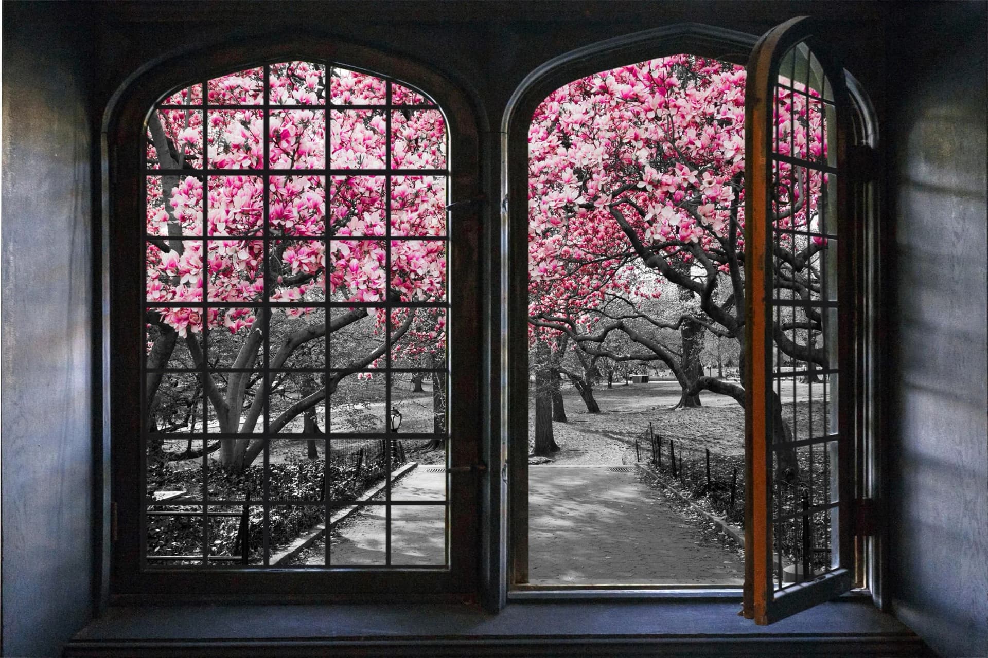 QUEENCE Wandsticker Kirschblüten Rosa Vinyl