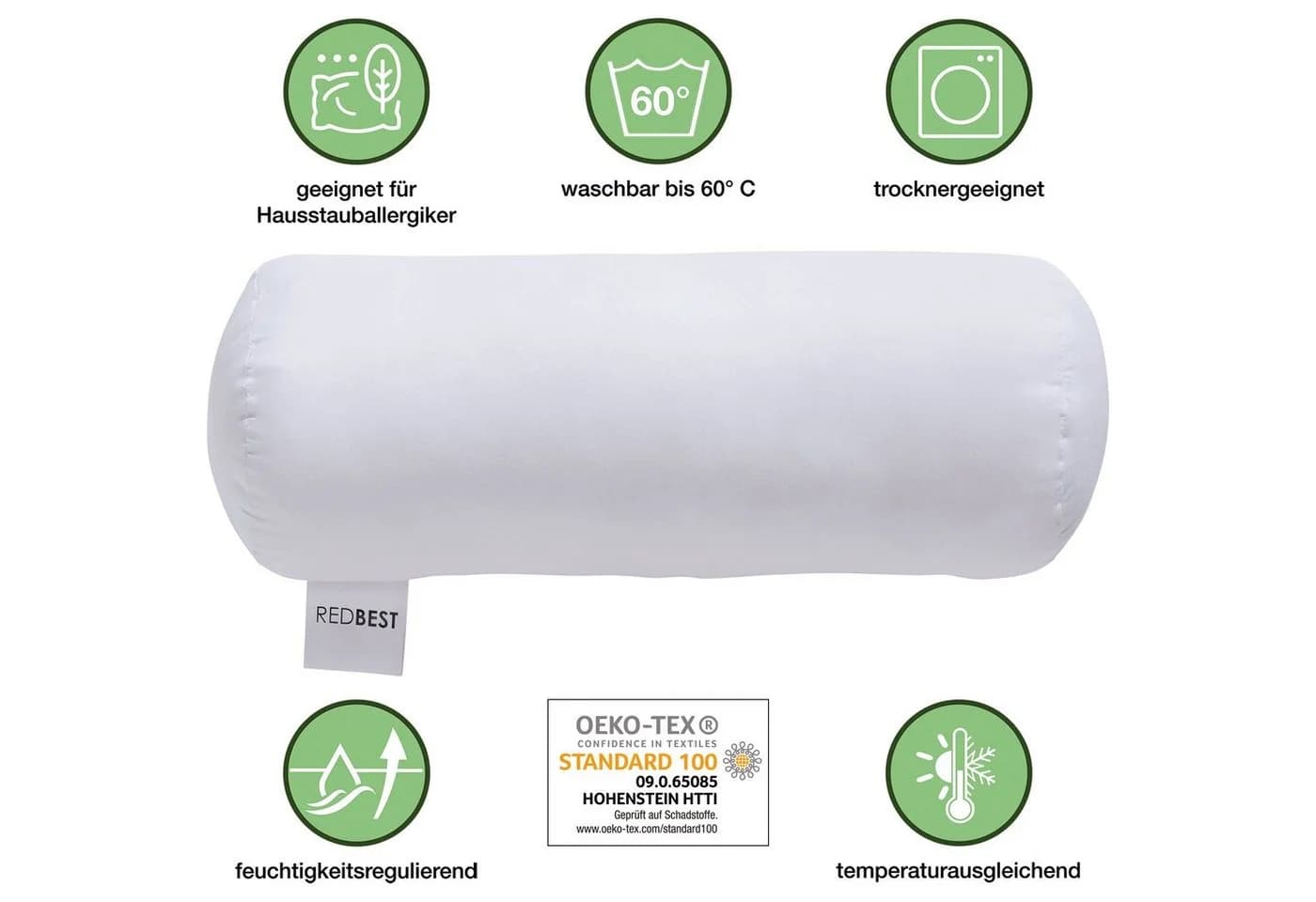 REDBEST Nackenrolle Atlanta Uni Polyester Microfaser