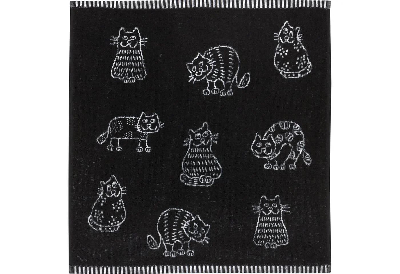 Kracht Frottier-Geschirrtuch 2er-Pack Baumwolle Jacquard-Motiv
