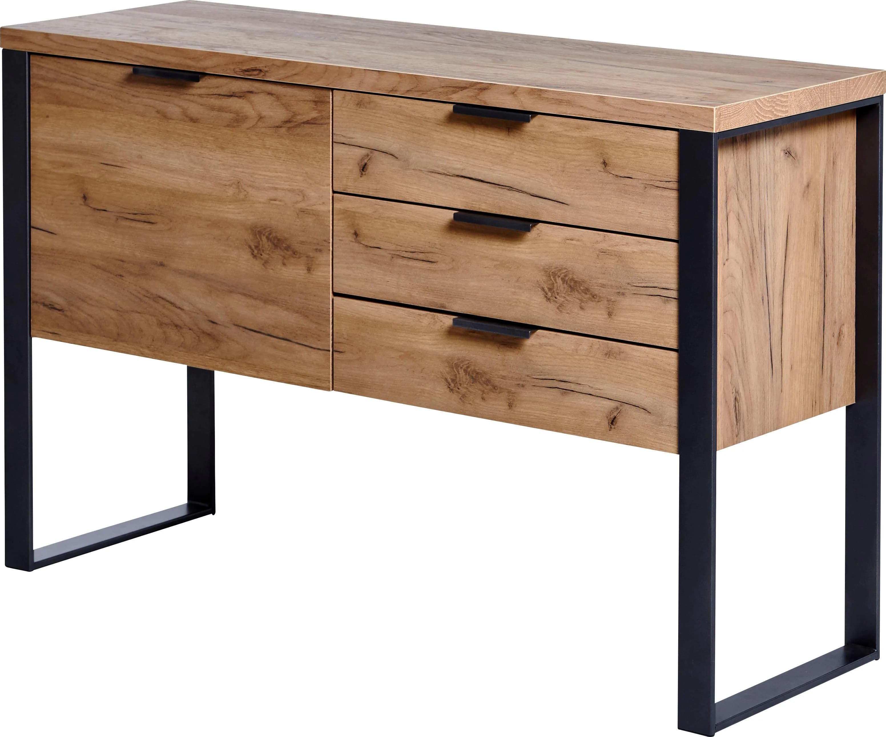 Jahnke Sideboard LOOP Kerneiche mit 3 Schubladen und Tür