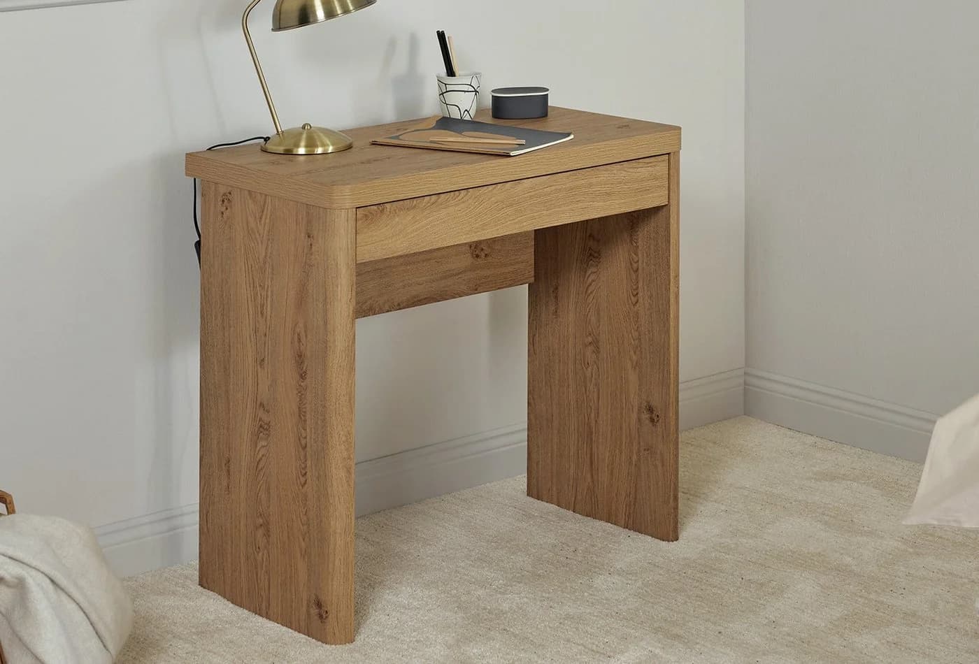 JAHNKE CU-LIBRE 80 Schreibtisch montana eiche mit Schublade