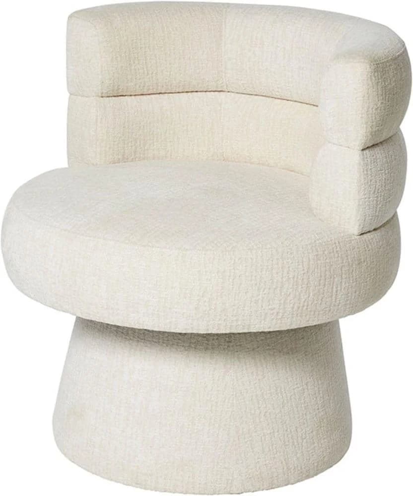 JAHNKE Drehstuhl STUDIO TWIST Weiß Boucle mit Drehfunktion
