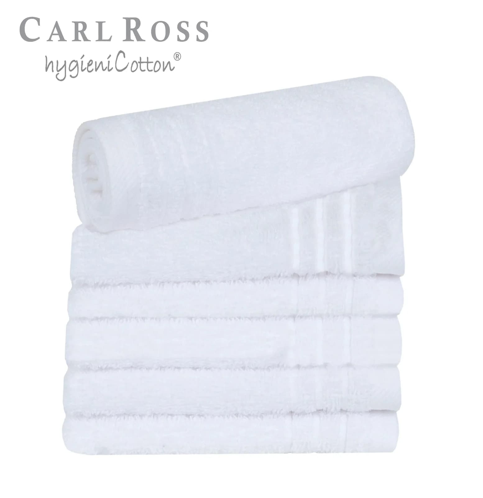 Carl Ross Gästehandtücher HygieniCotton 6er Set Weiß Frottee