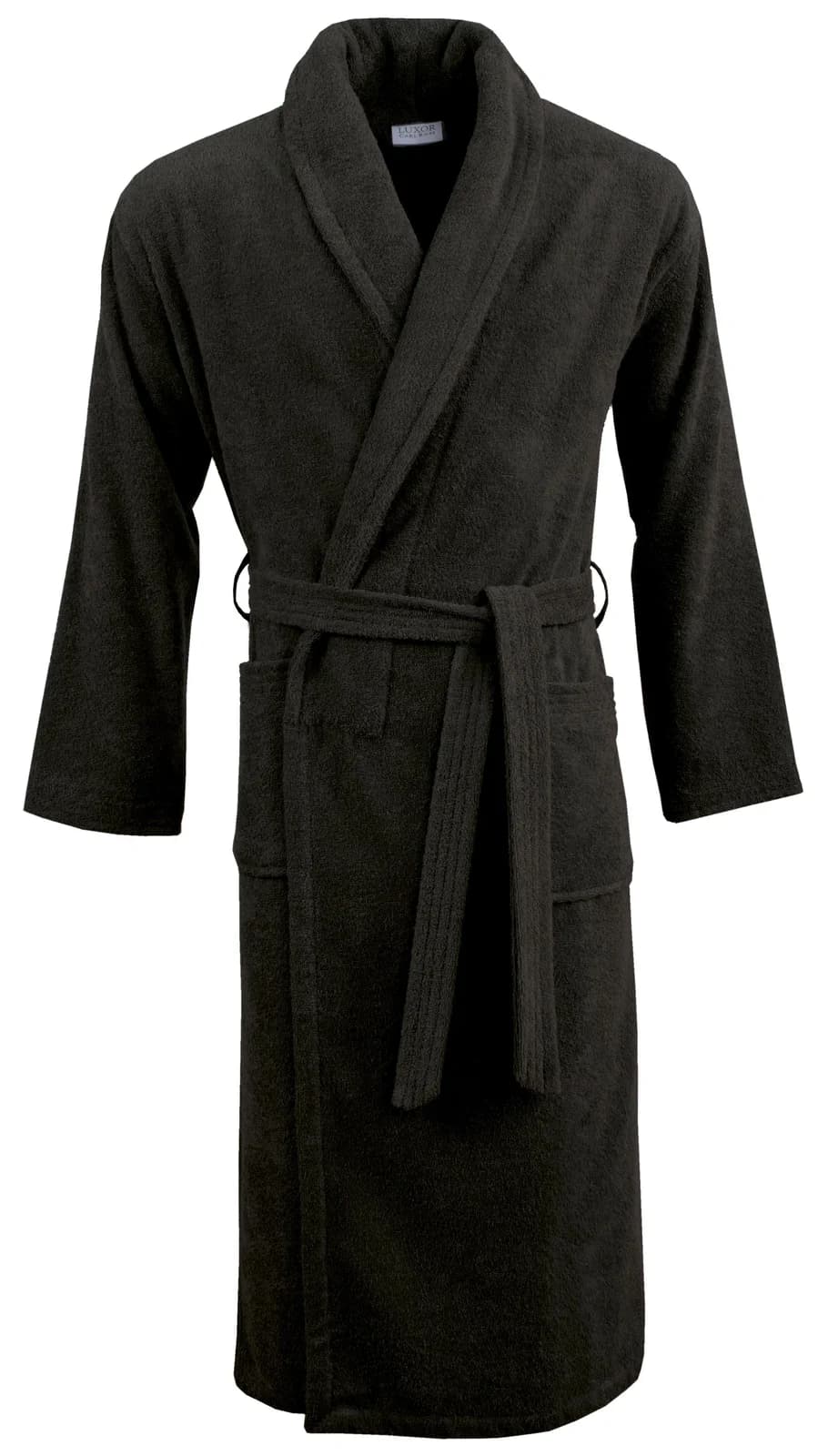 Unisex-Bademantel Carl Ross 96200 L Schwarz Frottier