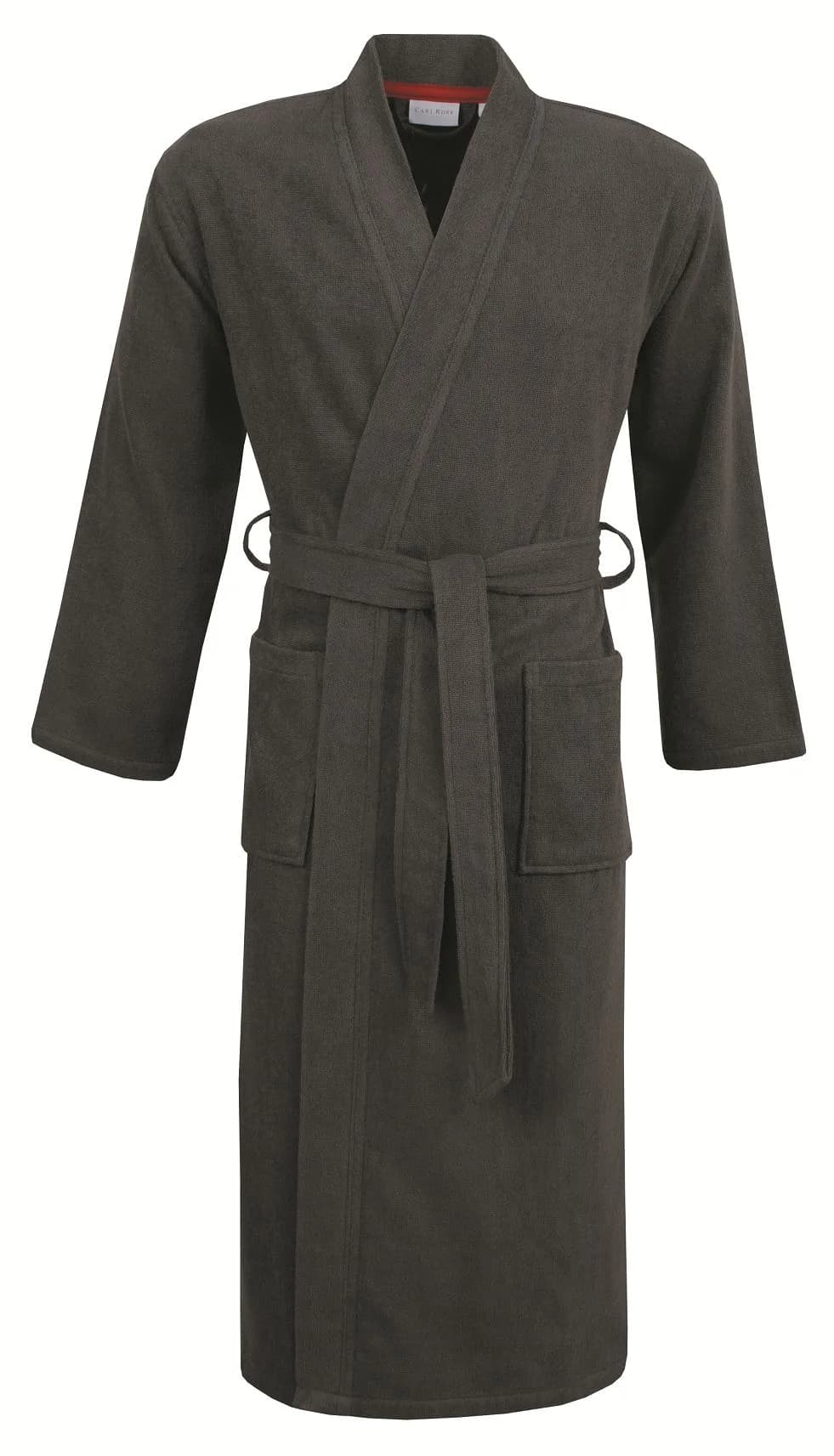Unisex-Bademantel Carl Ross Frottier L dunkelgrau