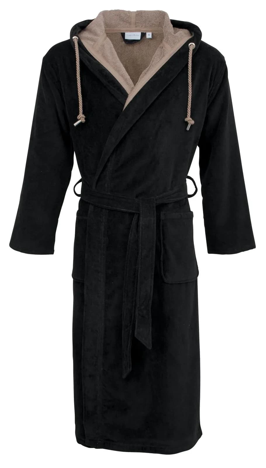 Unisex-Bademantel Carl Ross Velours XXL Schwarz
