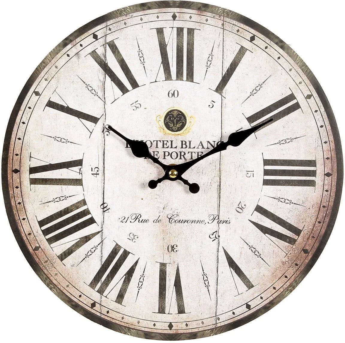 Antik Wanduhr 28cm Braun AMBIENTE HAUS