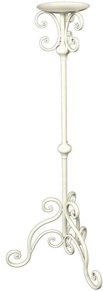 Wandkerzenhalter AMBIENTE HAUS Kerzenständer Antikweiß 80cm Eisen
