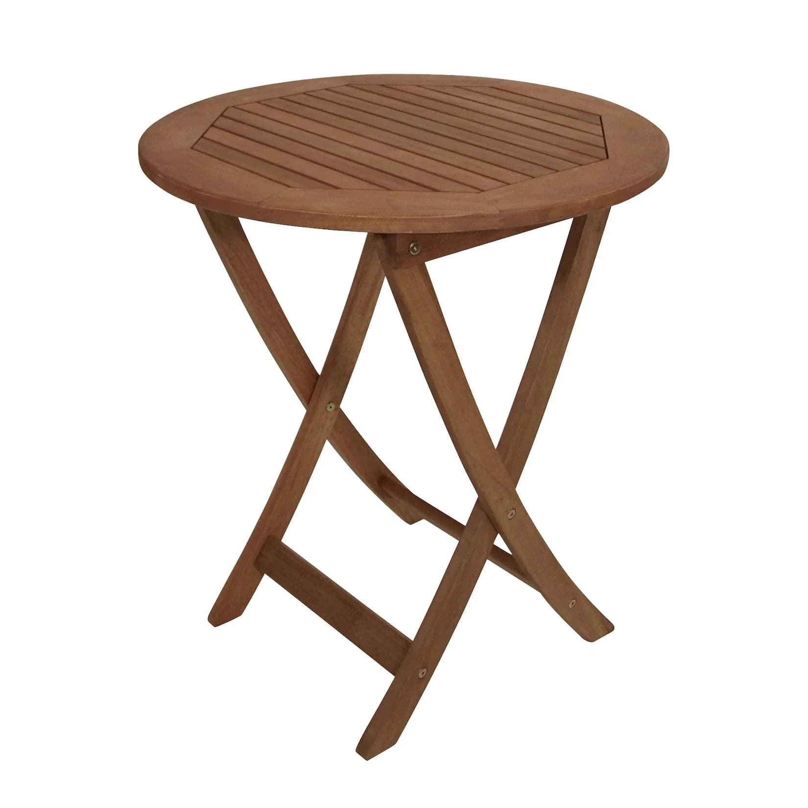 DEGAMO Klapptisch RIO 65cm rund Eukalyptus geölt
