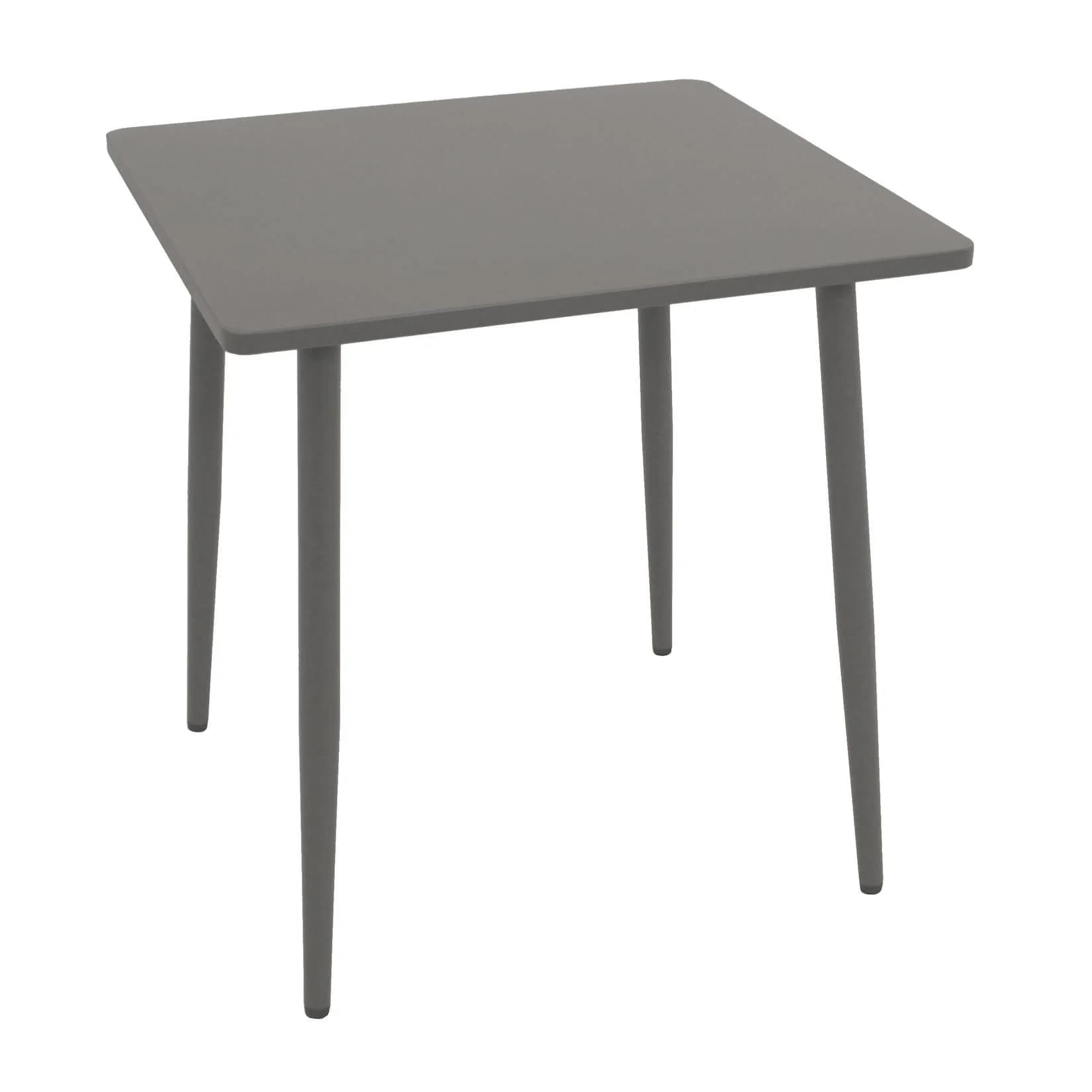 DEGAMO Bistrotisch DENVER Grau Metall Quadratisch
