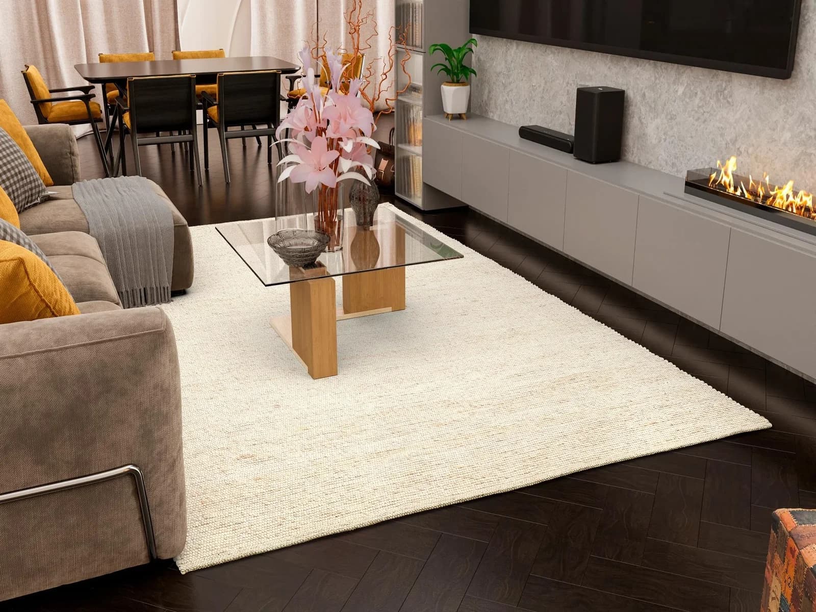 OCI Teppich TINY Handgewebt Beige Meliert 200x250 cm
