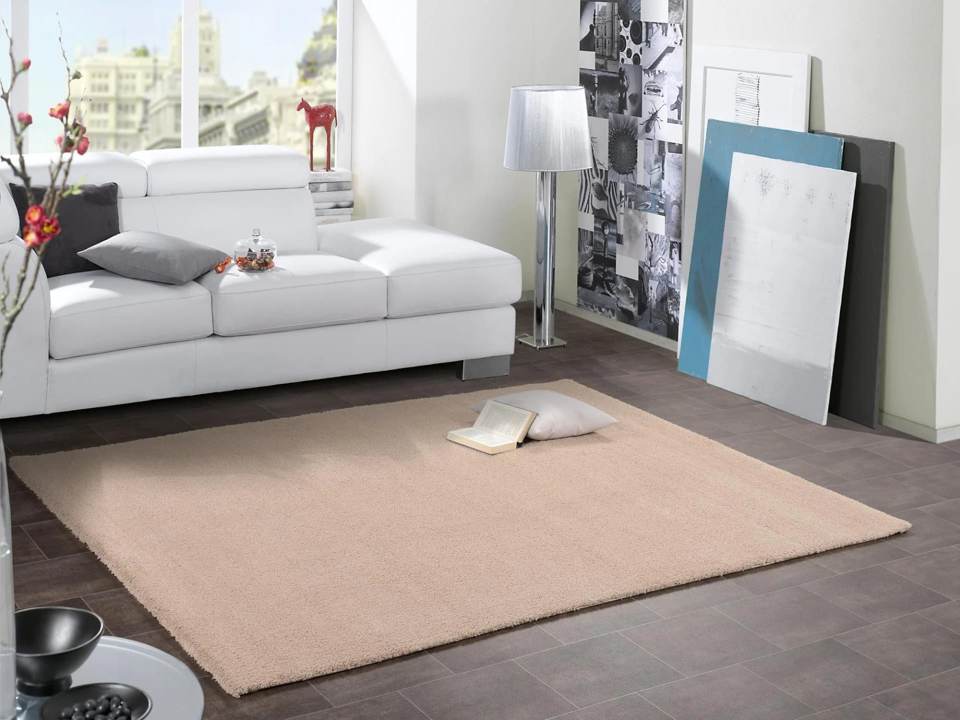 OCI Hochflor-Teppich Soft Dream Beige 240x290 cm Polyester