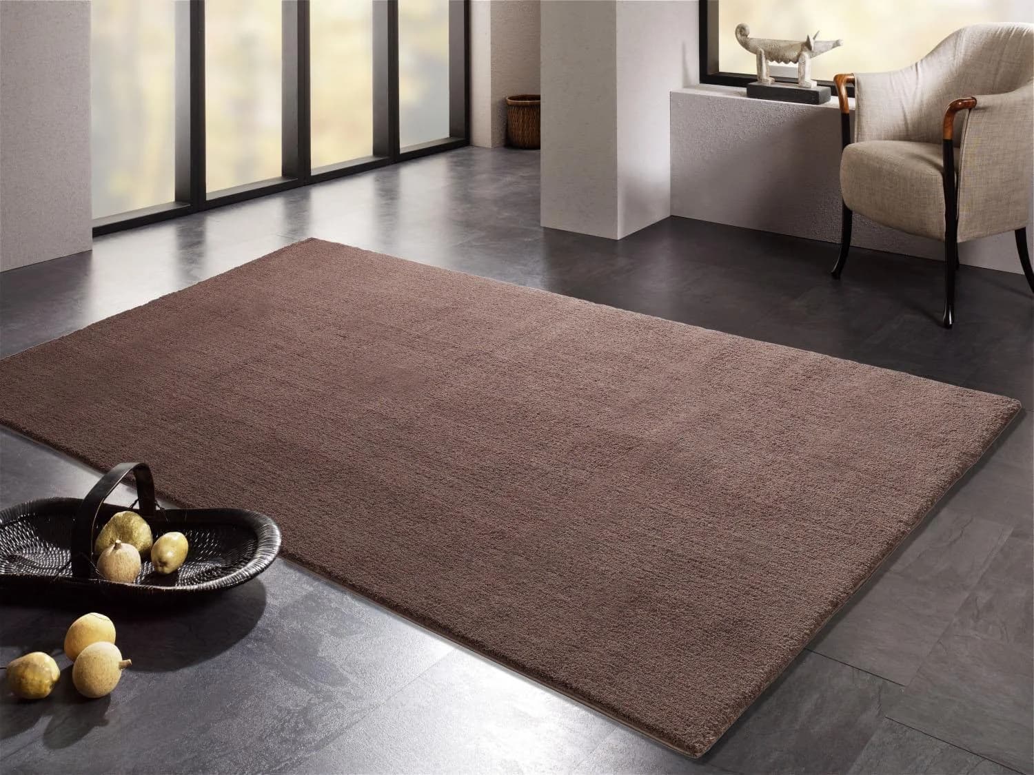 OCI Hochflor-Teppich Soft Dream braun 65x130 cm