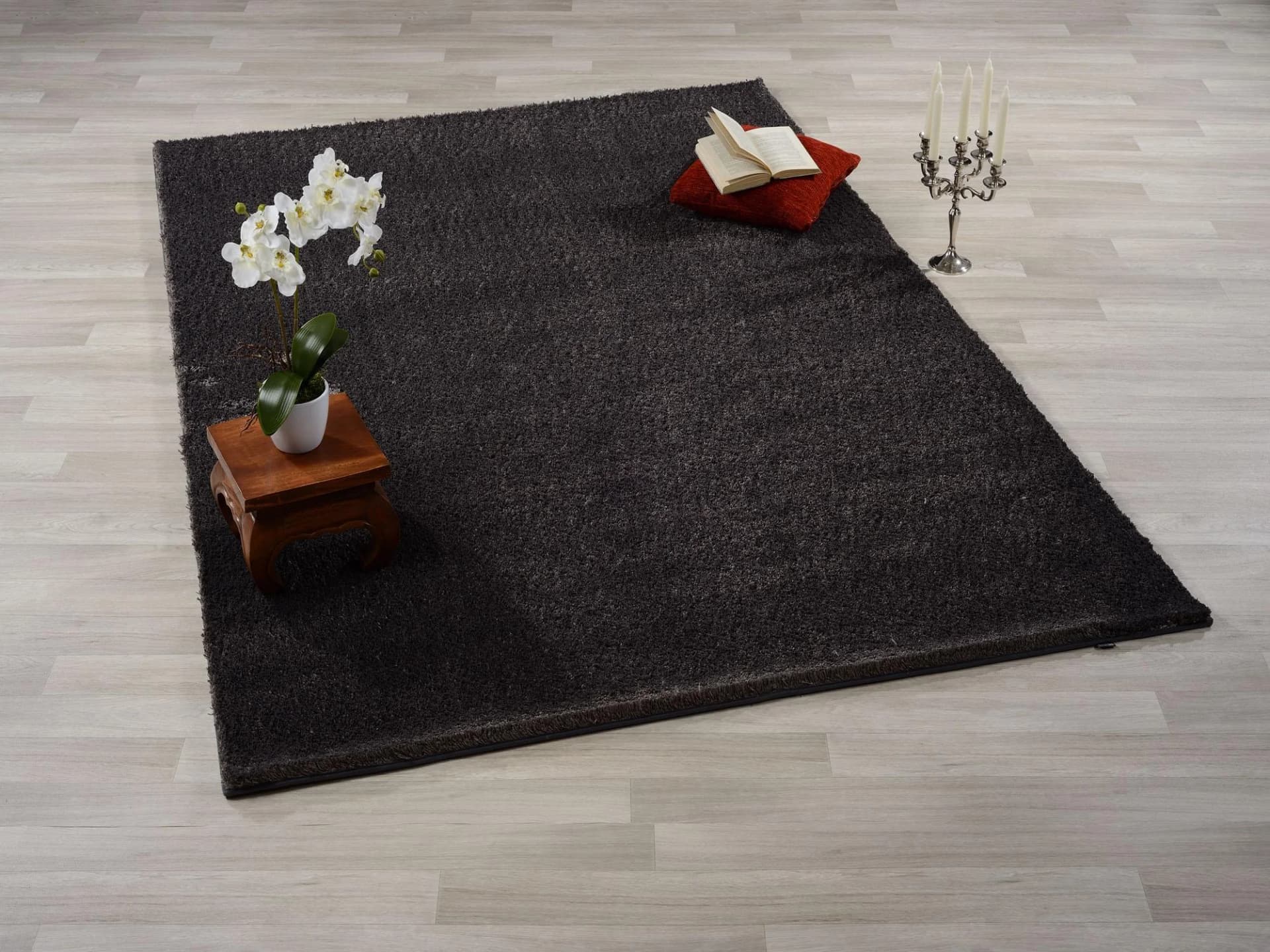 GALLERY M Hochflor-Teppich Solo Braun Microfaser