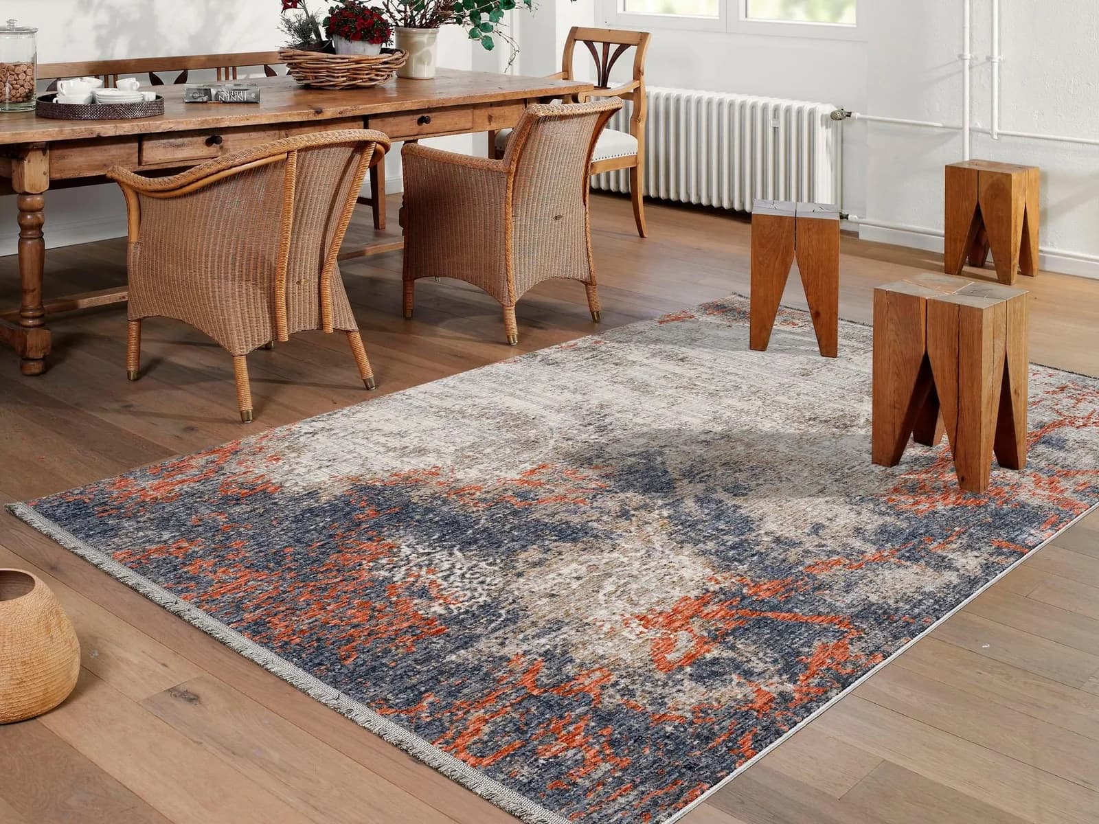 GALLERY M Teppich MODENA Bunt Vintage Polyester Kurzflor