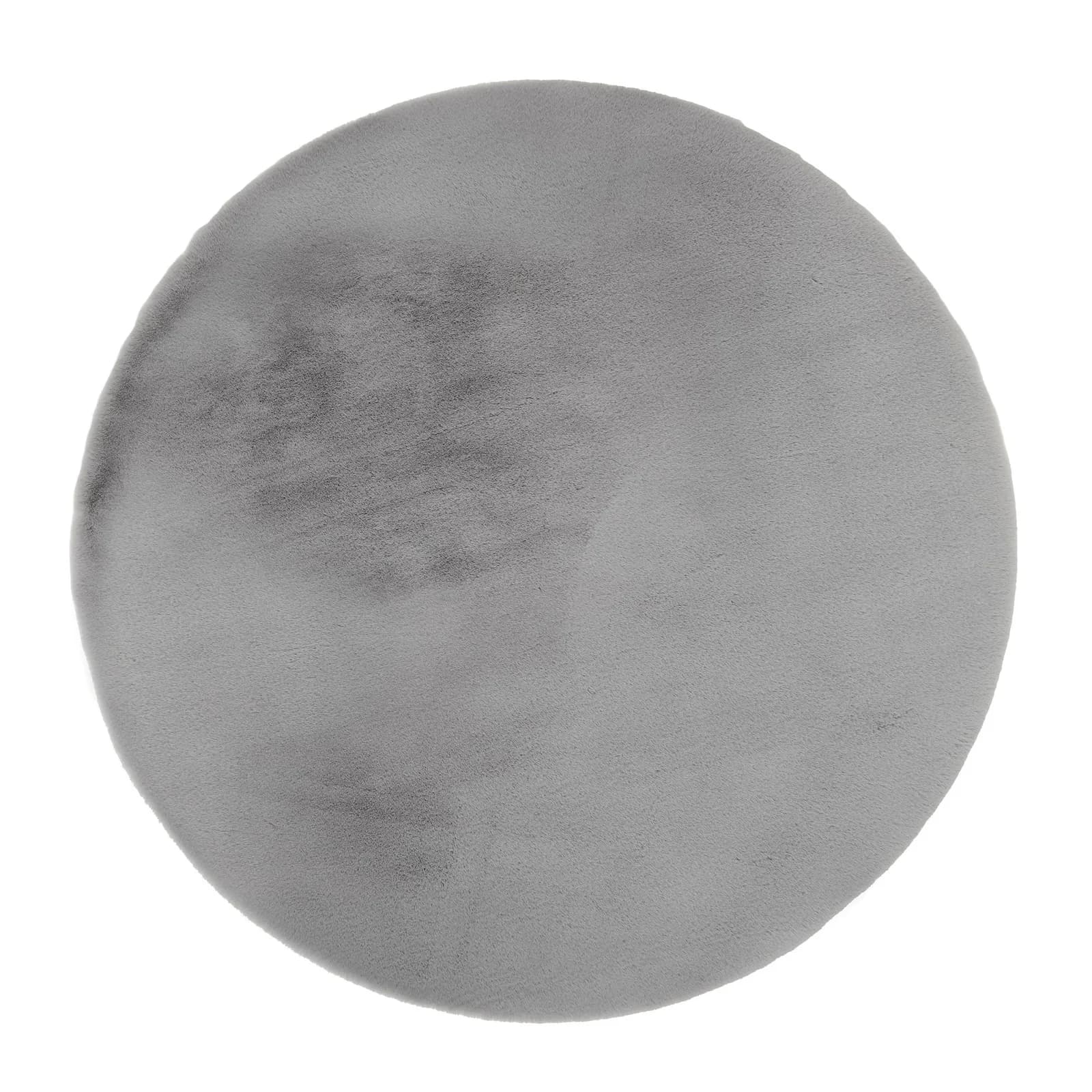 OCI Hochflor-Teppich ROCKY SOFT Grau Rund 120cm Polyester