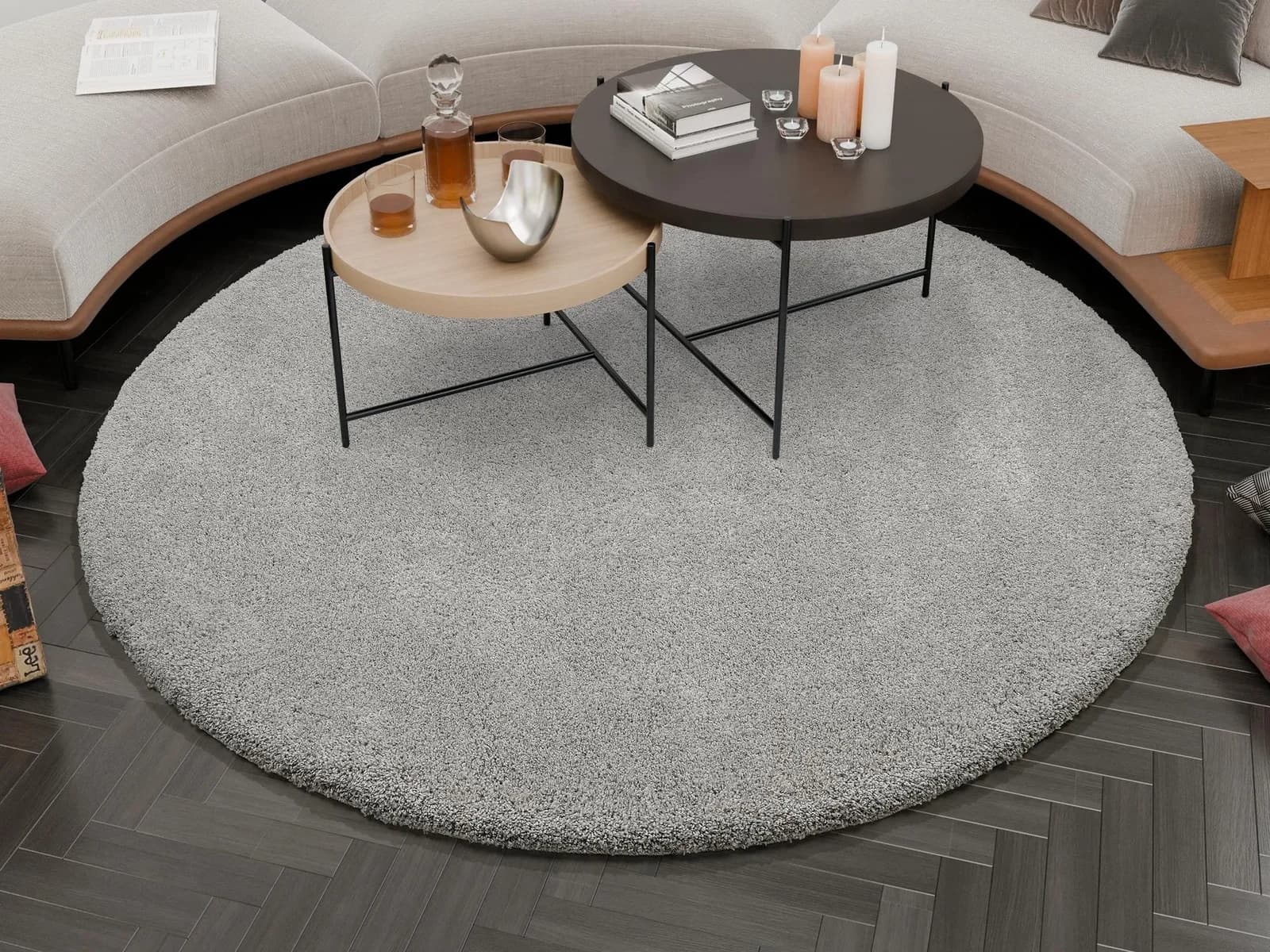 Teppich MODA Shaggy Grau 120 cm