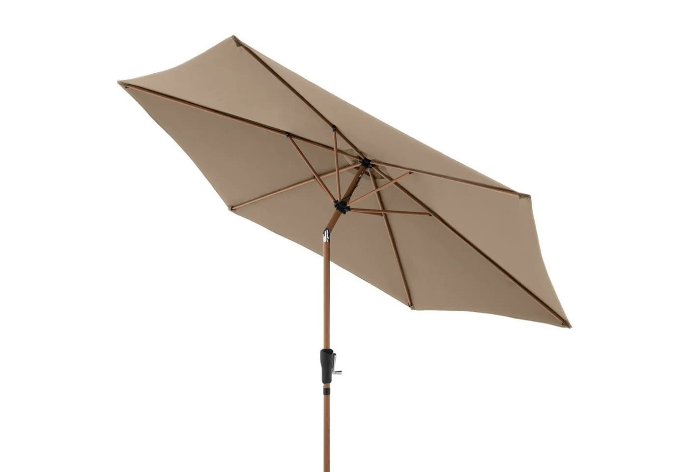 doppler® Sonnenschirm LIFE Lift 305 cm rund Holzoptik Beige