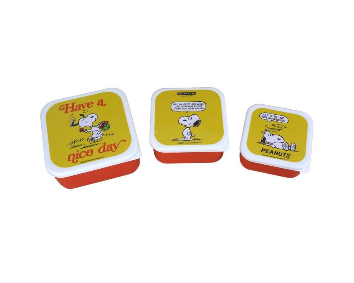 Geda Labels GmbH Lunchbox 3er Set Peanuts Snoopy Motiv Kunststoff