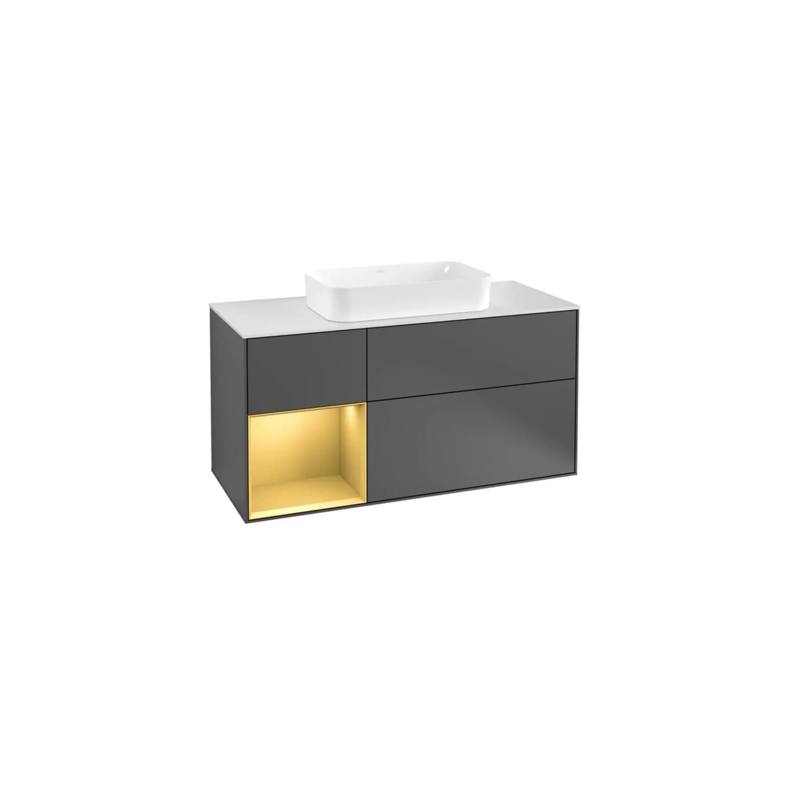 Villeroy & Boch Waschtischunterschrank Finion F29 1200x603x501mm Anthracite Matt Lacquer